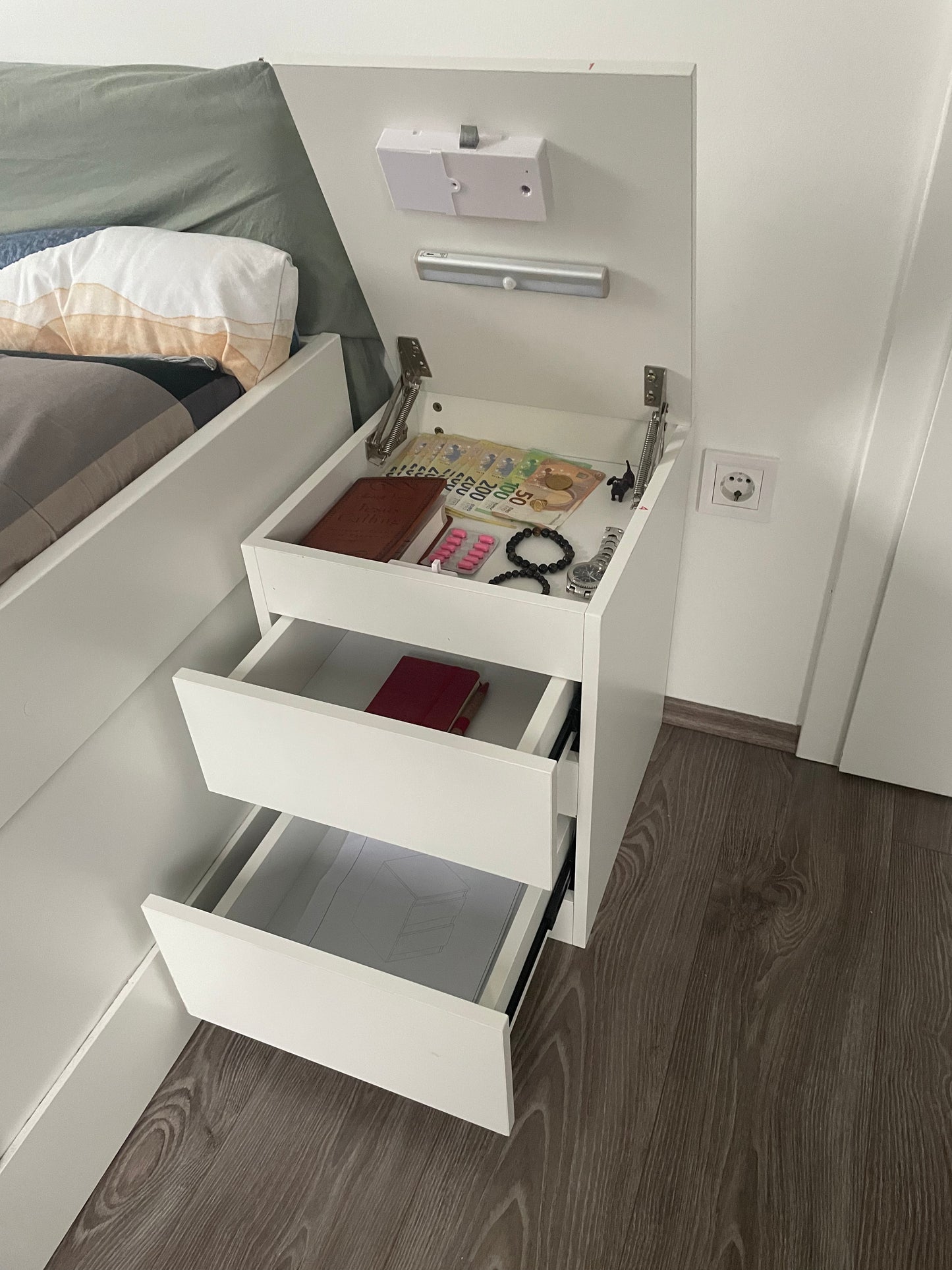 Hidden Compartment Nightstand